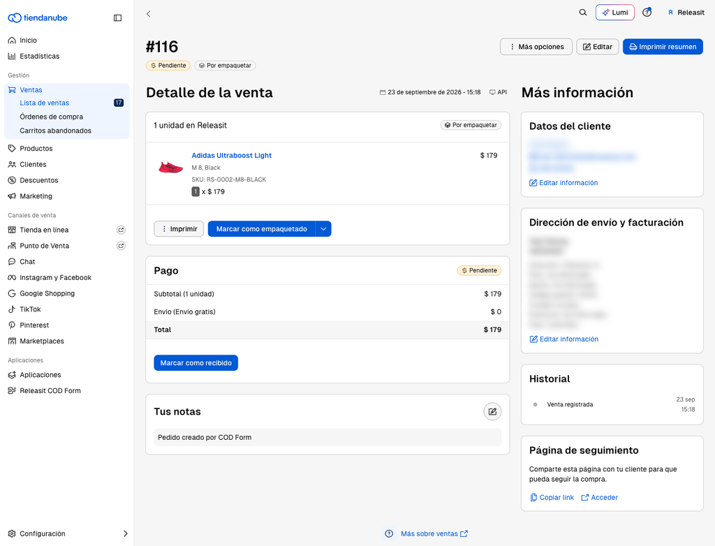 detalhe do pedido