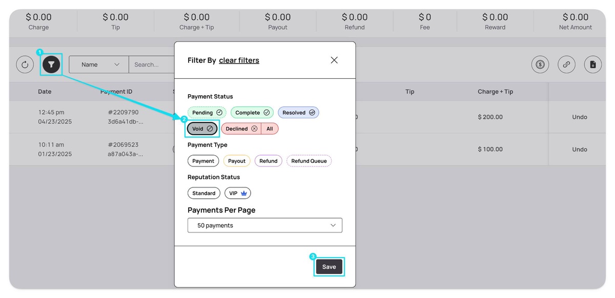 Reinititate Button Aeropay Merchant Portal update - reinitiate voided transactions ...