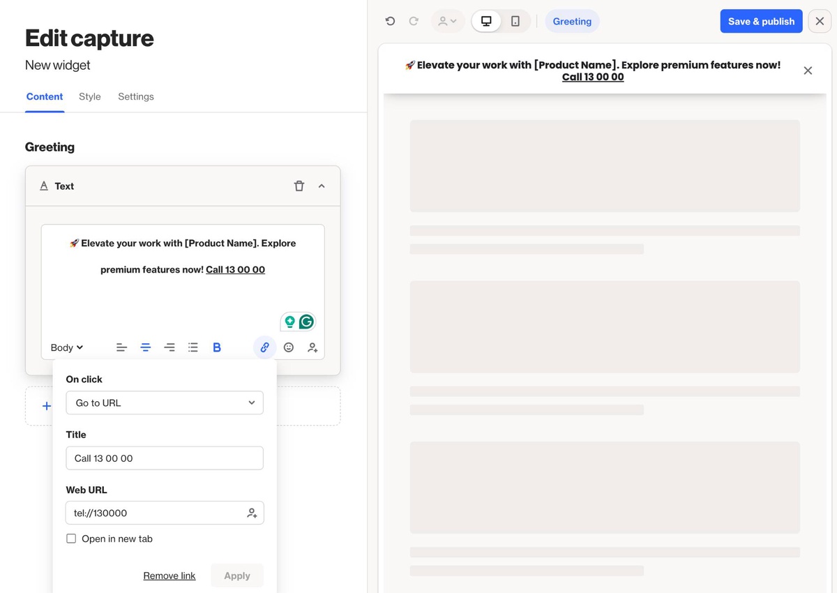 Configuring a capture widget - Ortto Knowledge Base | Help Center ...