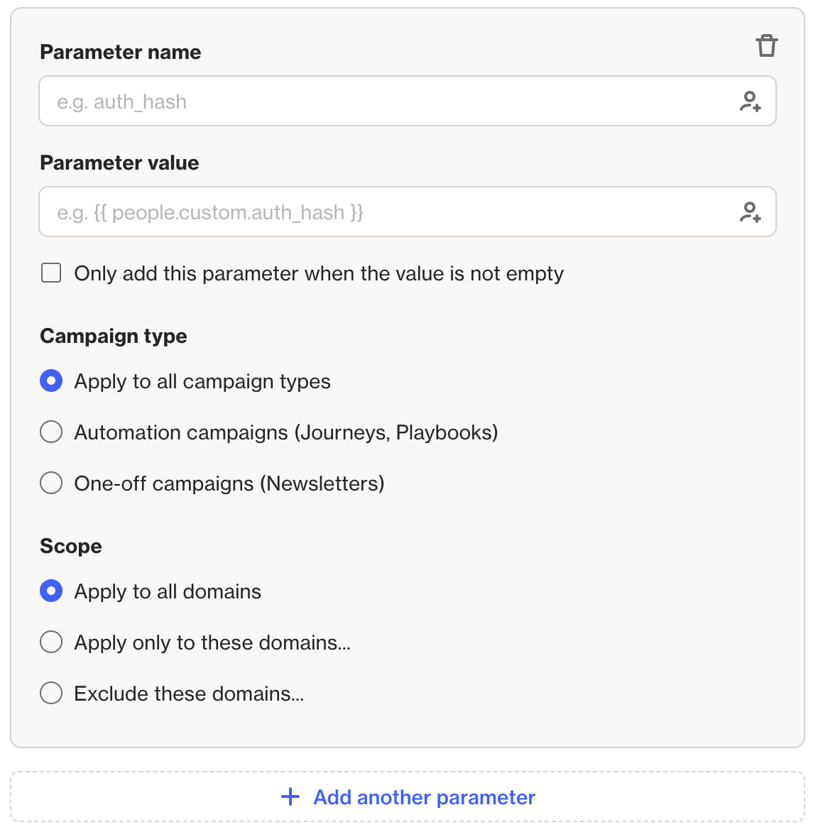 Global link parameters - Ortto Knowledge Base | Help Center & Documentation