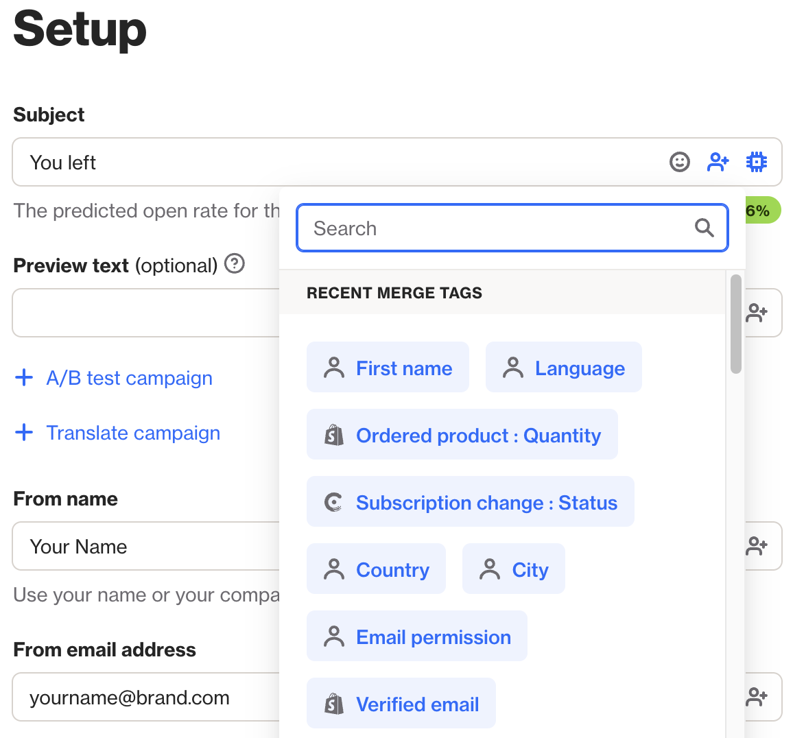 Email campaign setup - Ortto Knowledge Base | Help Center & Documentation