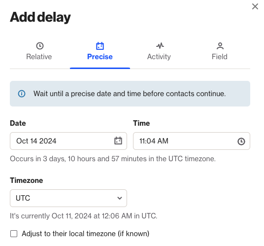 Journey delay shapes - Ortto Knowledge Base | Help Center & Documentation