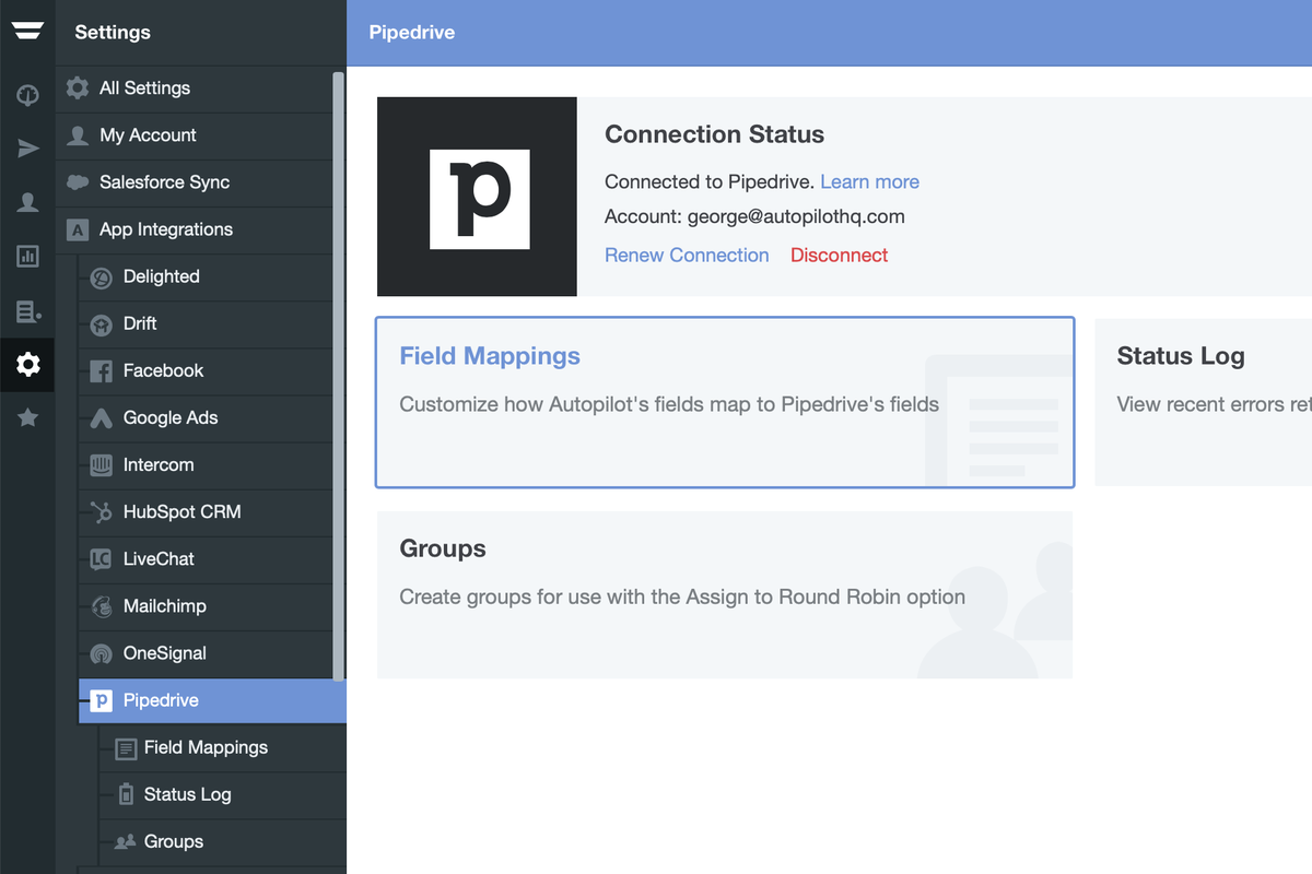 Autopilot: Configure Pipedrive field mappings - Ortto Knowledge Base ...