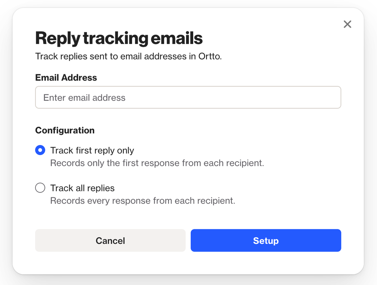 Email reply tracking - Ortto Knowledge Base | Help Center & Documentation