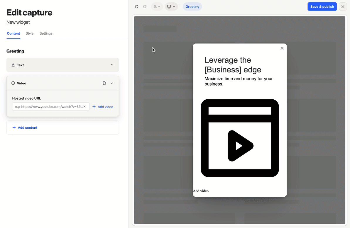 Configuring a capture widget - Ortto Knowledge Base | Help Center ...