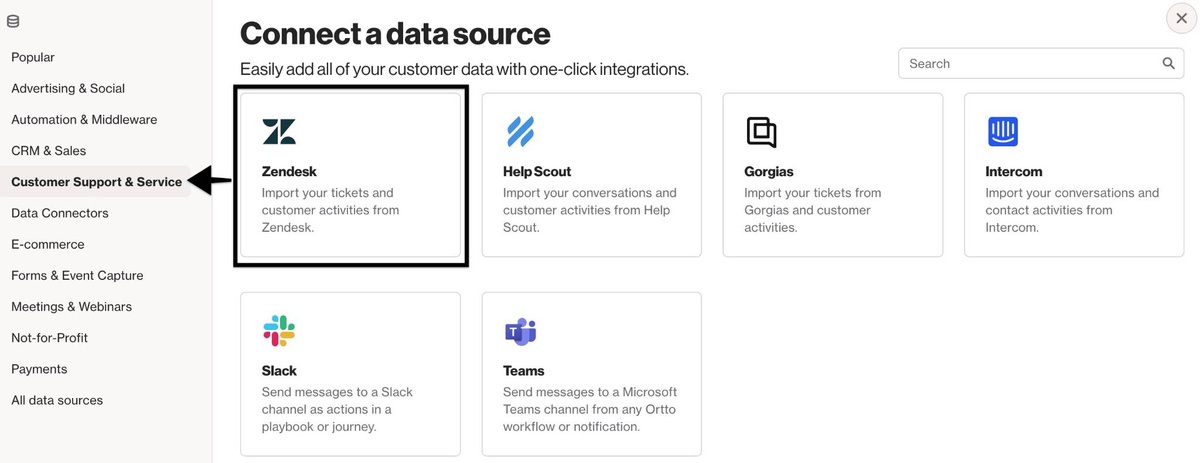 Zendesk integration - Ortto Knowledge Base | Help Center & Documentation