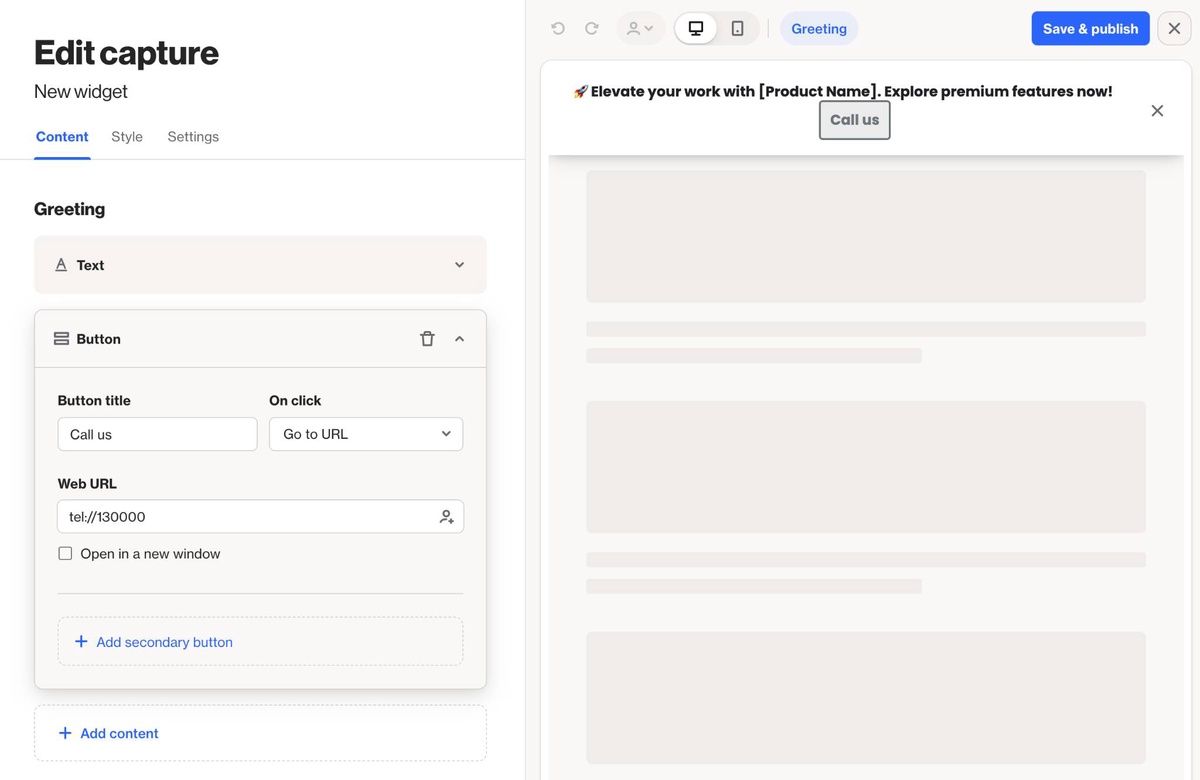 Configuring a capture widget - Ortto Knowledge Base | Help Center ...