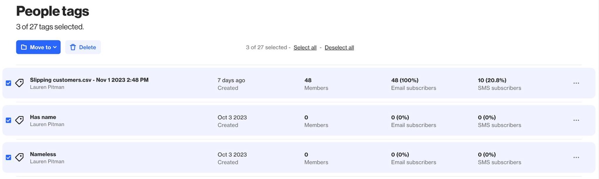 Creating and managing tags - Ortto Knowledge Base | Help Center ...