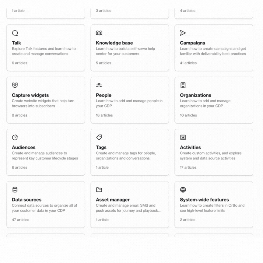 Using the Ortto knowledge base - Ortto Knowledge Base | Help Center ...