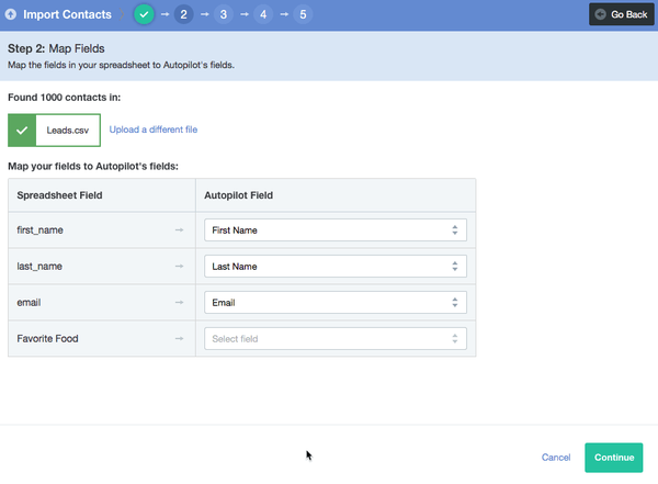 Autopilot: How to import contacts into Autopilot - Ortto help