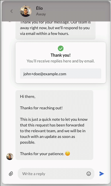 Create a conversation message - Ortto help