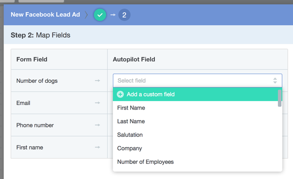 Autopilot: Trigger - Facebook Lead Ad Submitted - Ortto help