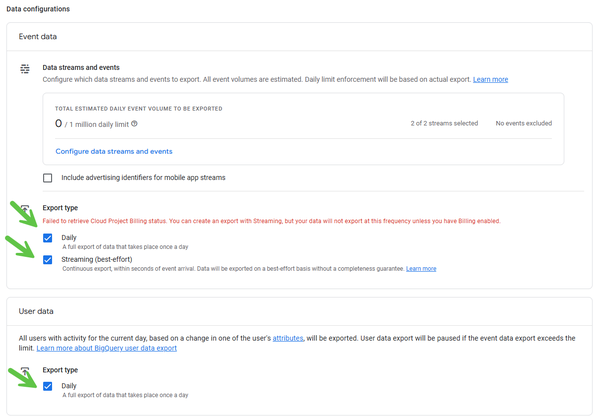 How to Link GA4 with BigQuery - Prys help center